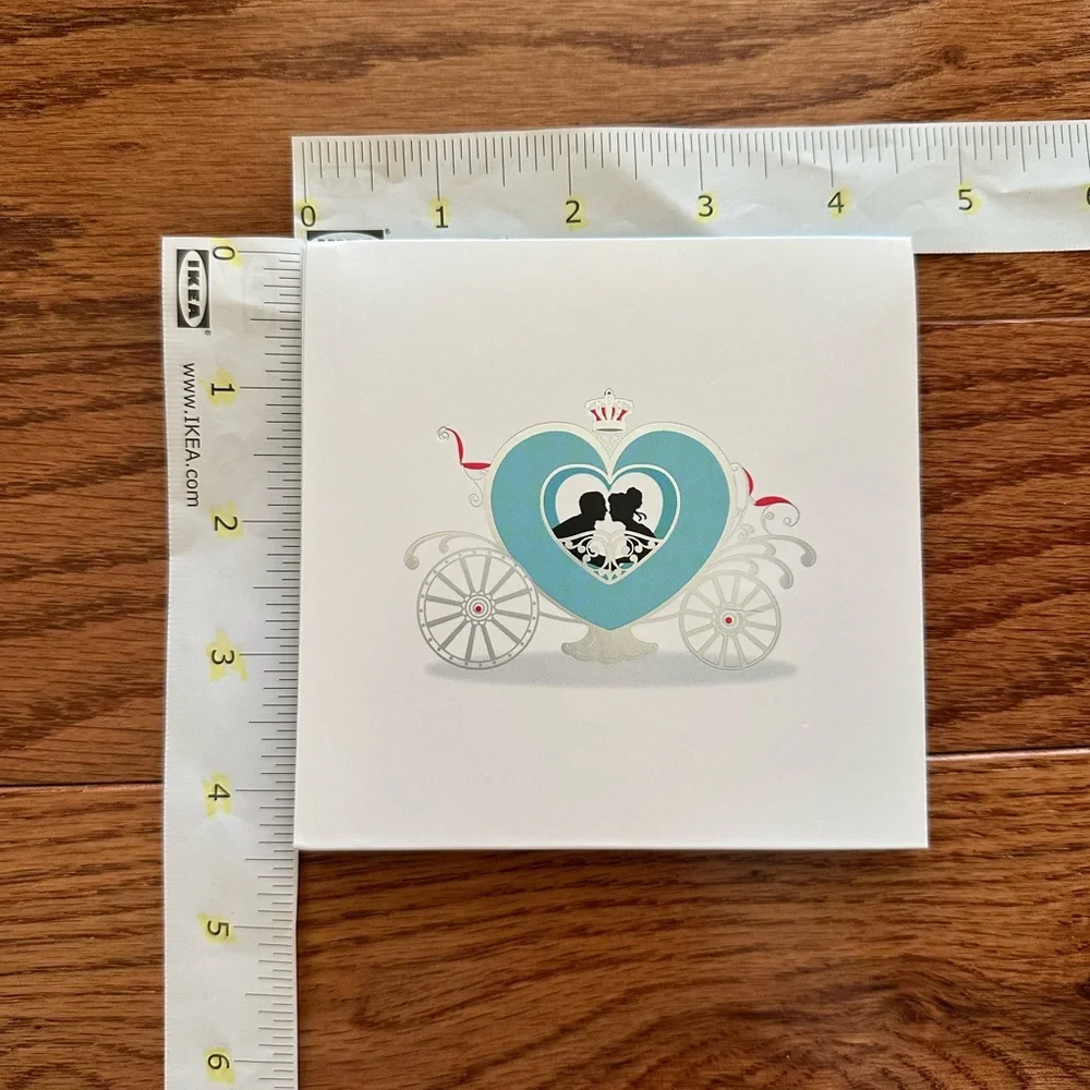 New Valentine's Day 3D Card PARALLEL LINES “Castle Wedding” with envelope.
